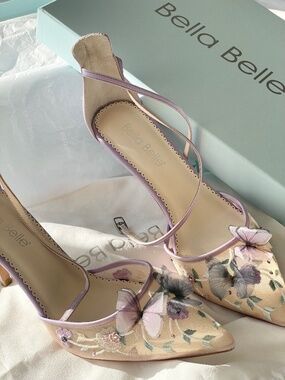 Bella Belle Eve Lavender Heels- Size US 8.5